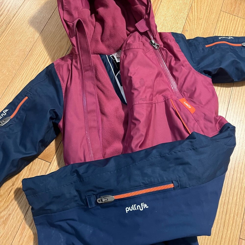 Kids Two-Tone Snowsuit- Pink and Blue